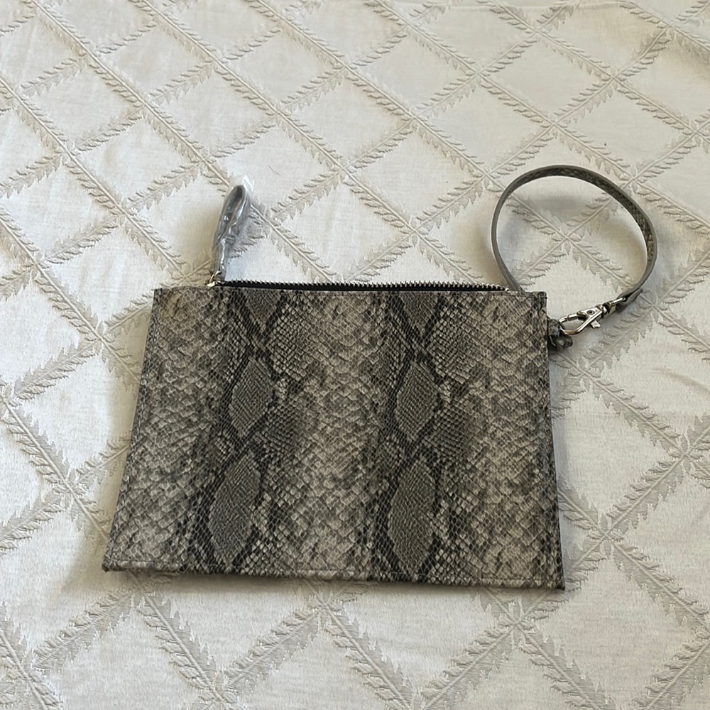 Snake print wristlet